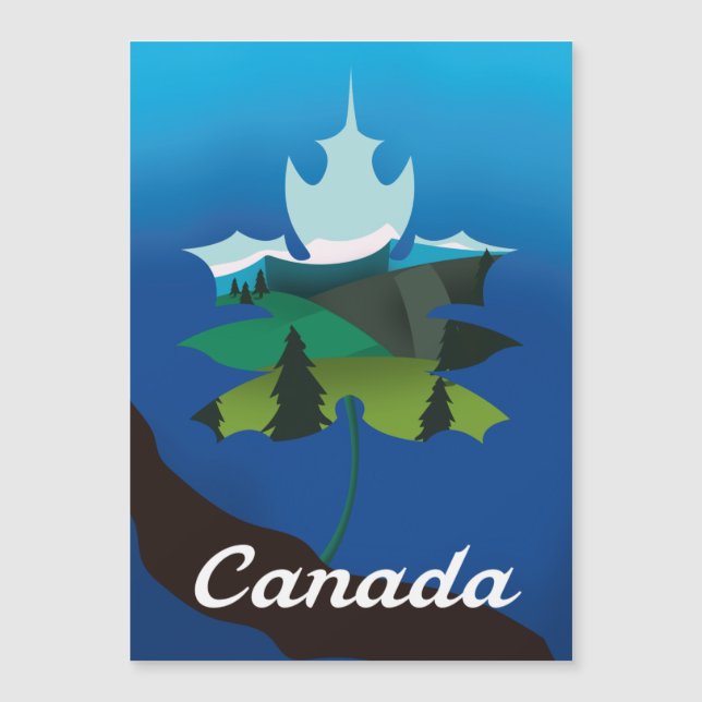 Canada maple leaf vintage style travel poster (Front)