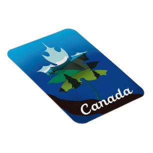 Canada maple leaf vintage style travel poster magnet