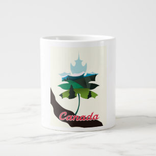 Canada maple leaf white edition large coffee mug
