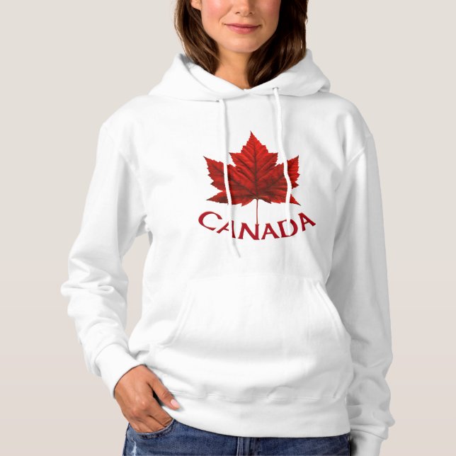 Canada Maple Leaf  Women's Hoodie Hooded Shirt (Front)