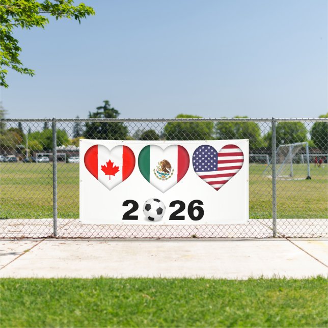 Canada Mexico USA hosting Football Tournament 2026 Banner (Insitu)