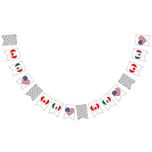 Canada Mexico USA hosting Football Tournament 2026 Bunting