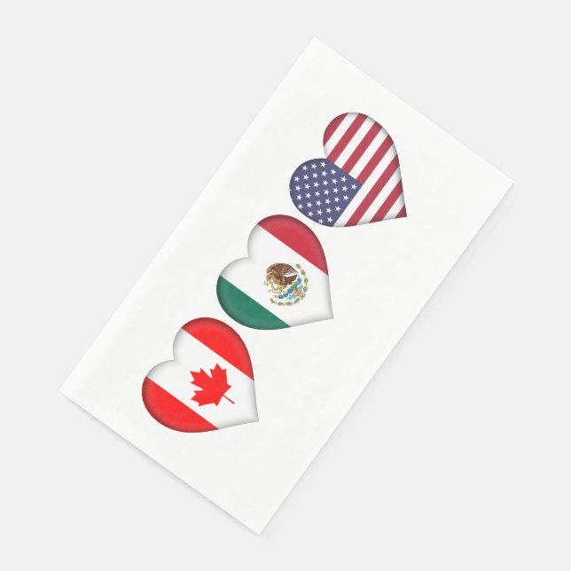 Canada Mexico USA hosting Football Tournament 2026 Napkin (Corner)