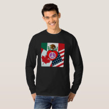 Canada-Mexico-USA Unisex Long Sleeve T-Shirt