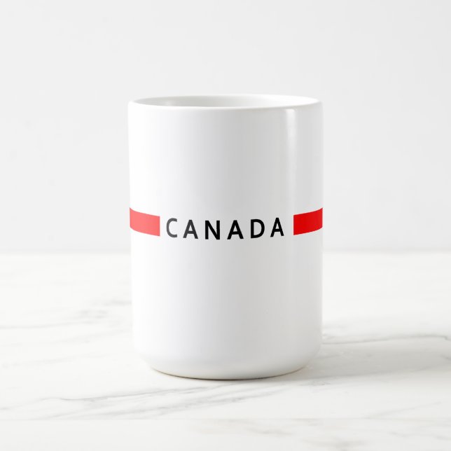 Canada minimalistic flag coffee mug (Center)