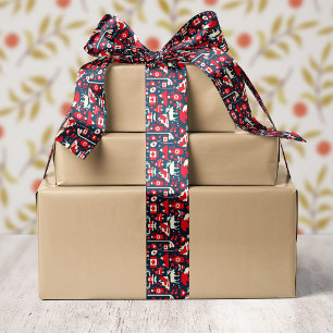 Canada Moose Christmas Winter Satin Ribbon