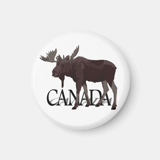 Canada Moose Fridge Magnet Canada Souvenir Magnet (Front)