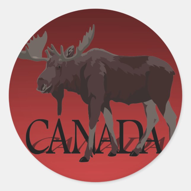 Canada Moose Stickers Custom Canada Stickers (Front)