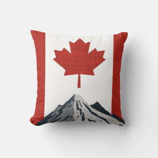 Canada Mountain Travel poster Cushion