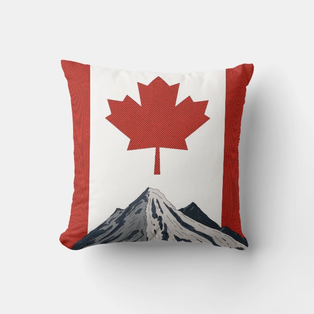 Canada Mountain Travel poster Cushion (Front)