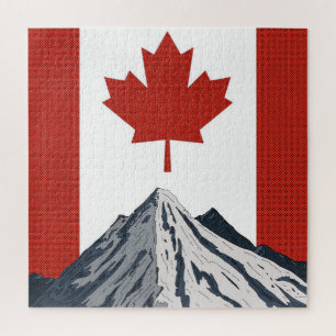 Canada Mountain Travel poster Jigsaw Puzzle