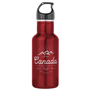 Canada Mountains are Calling I Must Go Mono Dark 532 Ml Water Bottle