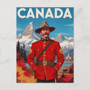 Canada Mountie Vintage Art Postcard