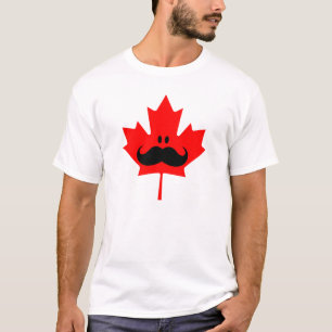 Canada Moustache - A moustache on red maple T-Shirt