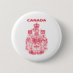 Canada national emblem 6 cm round badge