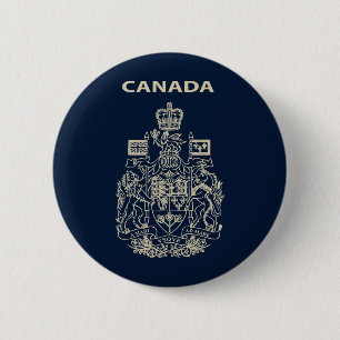 Canada national emblem 6 cm round badge