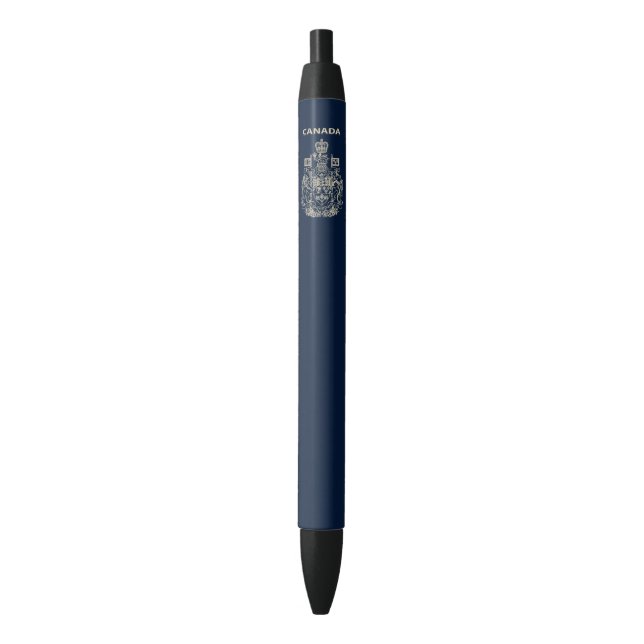 Canada national emblem black ink pen (Front Vertical)