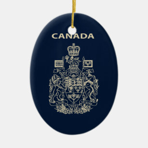 Canada national emblem ceramic tree decoration
