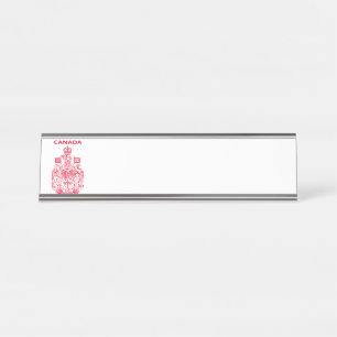 Canada national emblem desk name plate