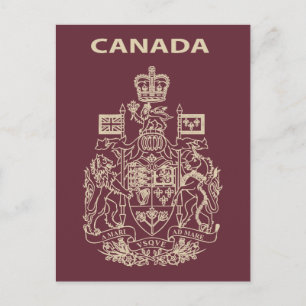 Canada national emblem postcard