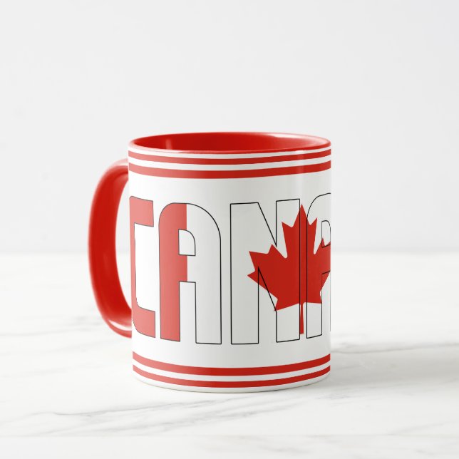 Canada National Flag Patriotic Coffee Mug (Front Left)