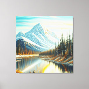 Canada Nature Landscape - Stunning Mountain Art Canvas Print