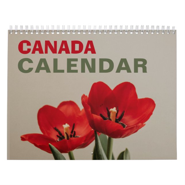 Canada Nature Wall Calendar 2026 Canadian Holidays (Cover)