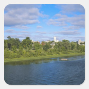Canada, New Brunswick, Fredericton, City view Square Sticker