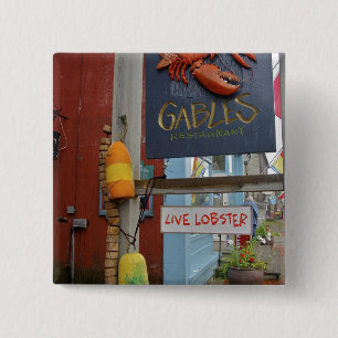 Canada, New Brunswick, St Andrews. Colourful 15 Cm Square Badge