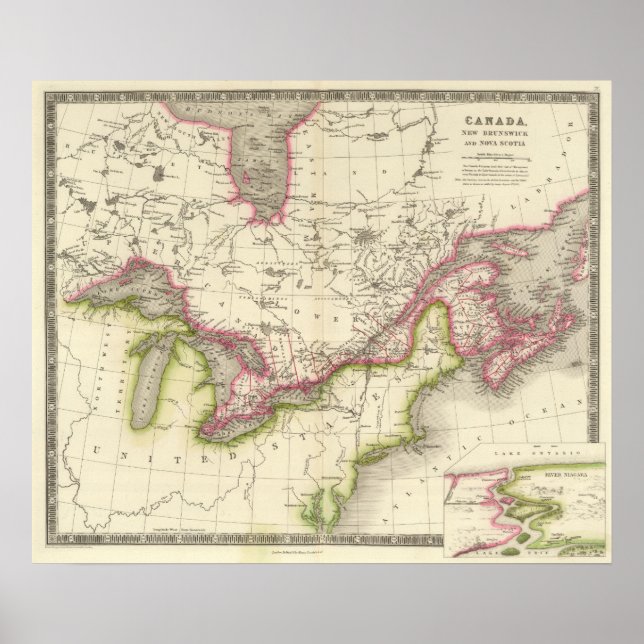 Canada, New Brusnwick, and Nova Scotia Poster (Front)