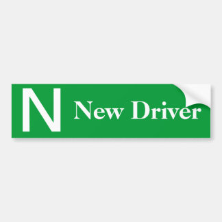 Canada new driver green bumper sticker