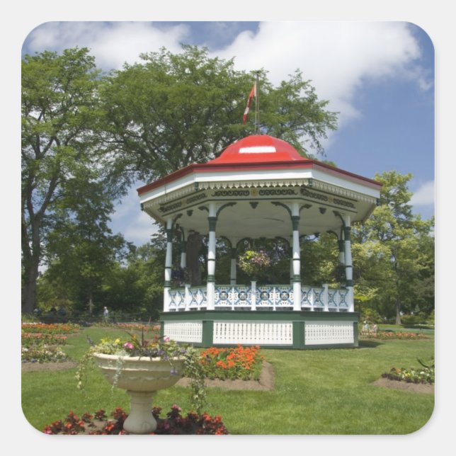 Canada, Nova Scotia, Halifax, Public Gardens. 2 Square Sticker (Front)