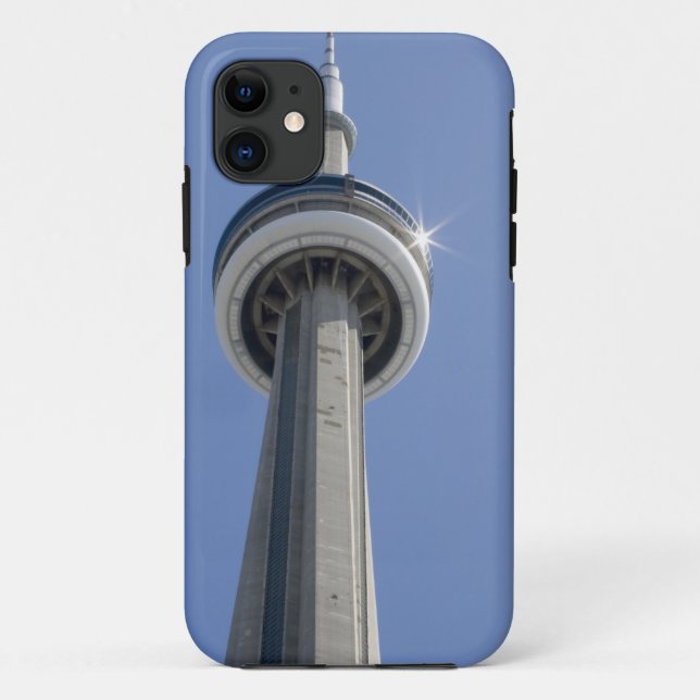 Canada, Ontario, Toronto. Top of CN Tower with Case-Mate iPhone Case (Back)