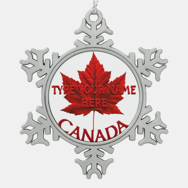 Canada Ornament Personalised Canada Souvenir (Front)