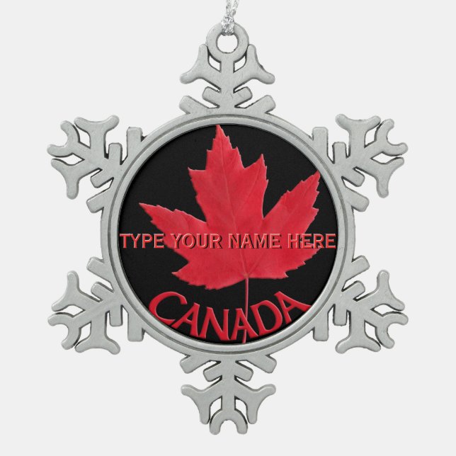 Canada Ornament Personalised Canada Souvenir (Front)