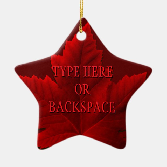 Canada Ornament Personalised Souvenir  Canada Gift (Front)