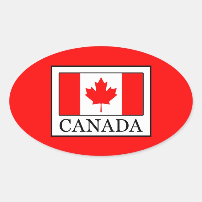 Canada Oval Sticker (Front)