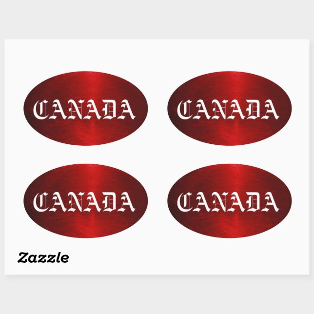 canada oval sticker (Sheet)