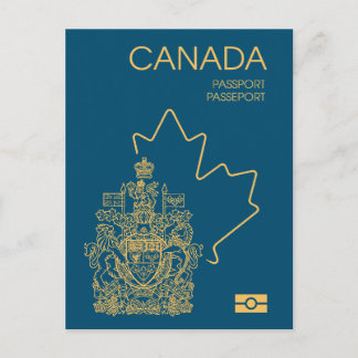 Canada passport postcard