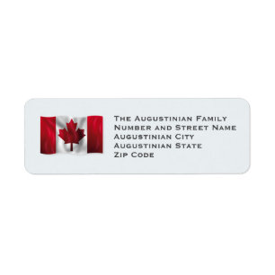 CANADA Patriotic Flag Customised Return Address