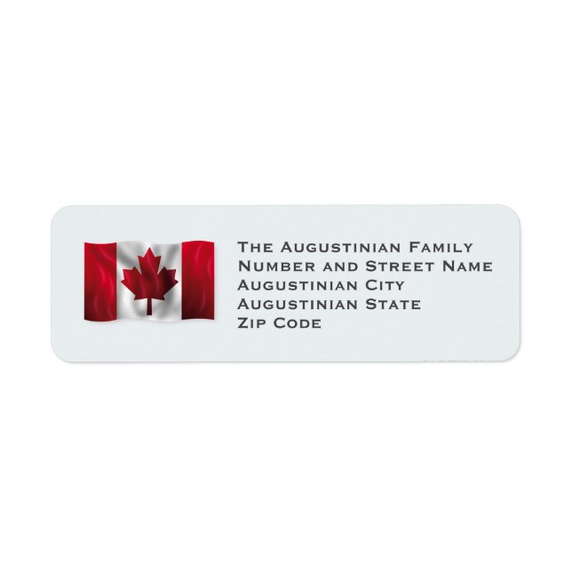 CANADA Patriotic Flag Customised Return Address (Front)