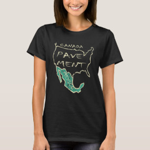 Canada Pavement Mexico Map Country Vintage T-Shirt