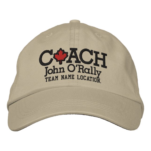 Canada Personalise Coach Hat Name Team (Front)