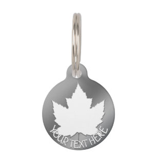 Canada Pet Tag Personalised Canada Maple Leaf Tag