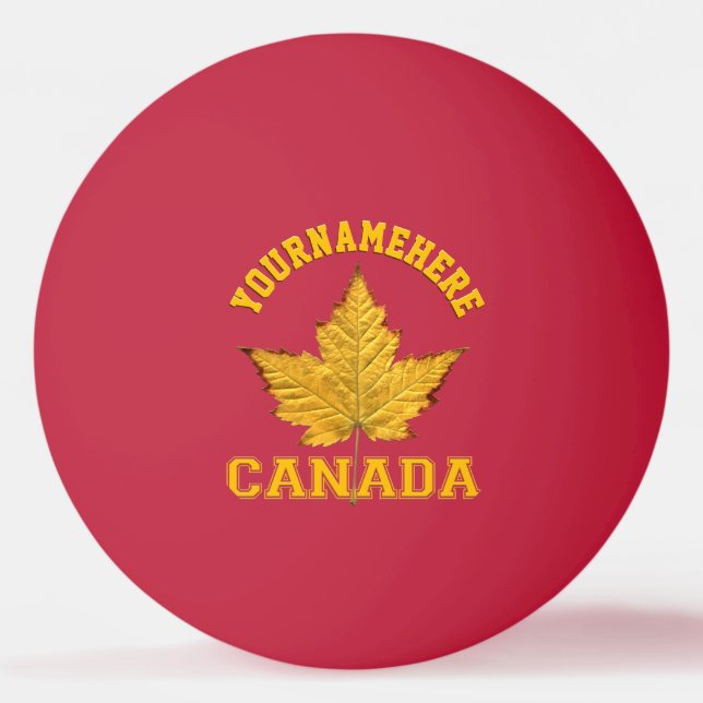 Canada Ping Pong Ball Personalised Canada Balls (Front)
