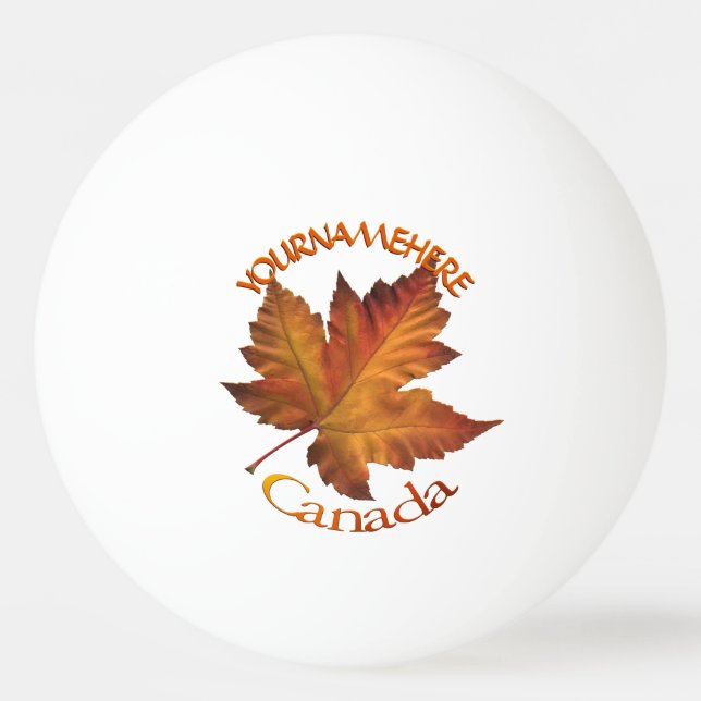 Canada Ping Pong Ball Personalised Canada Balls (Front)