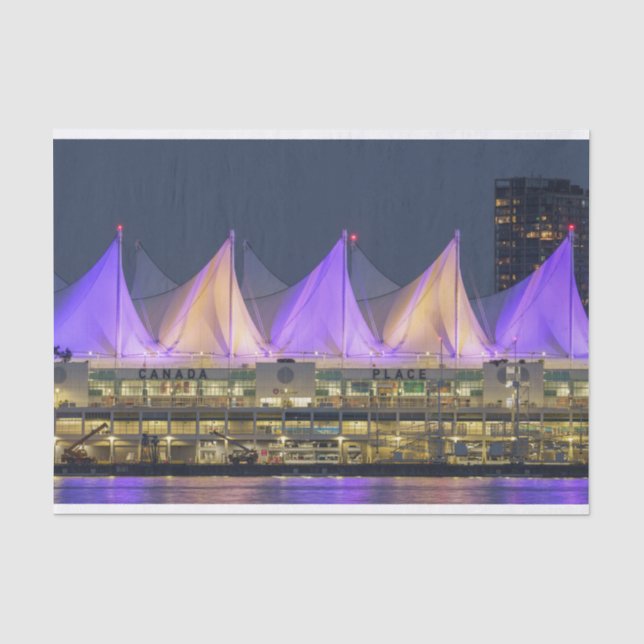 Canada Place At Night Tissue Paper (Front)