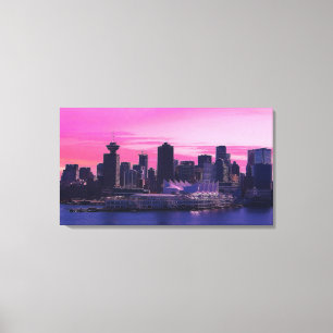Canada Place Vancouver, Impressionism Canvas Print