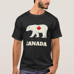 canada polar bear patriotism strength maple leaf f T-Shirt