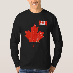Canada Pride Canadian Maple Leaf And Flag Vintage T-Shirt